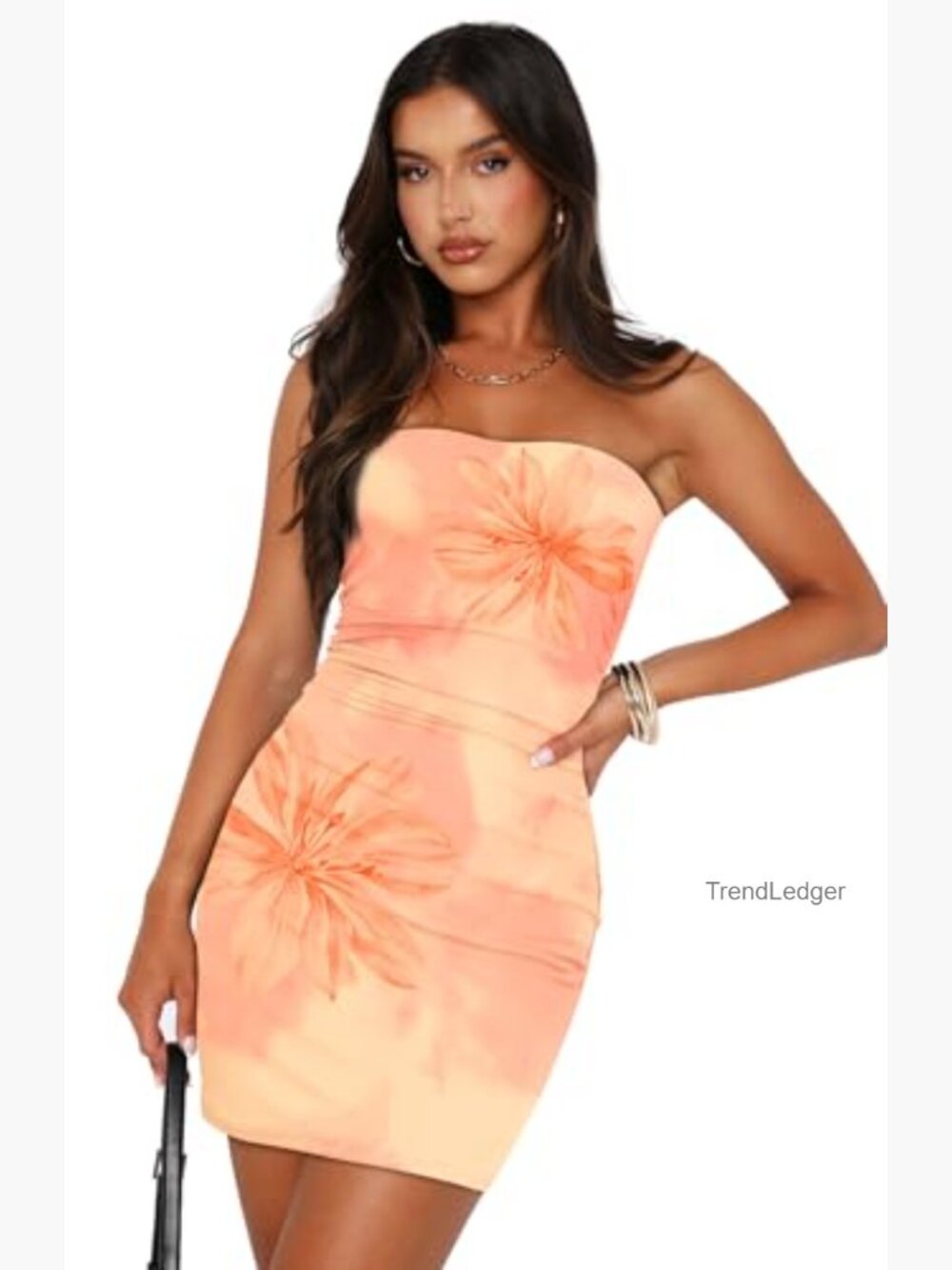 Strapless Ruched Bodycon Mini Dress Club Party Y2K - Picture 2 of 7